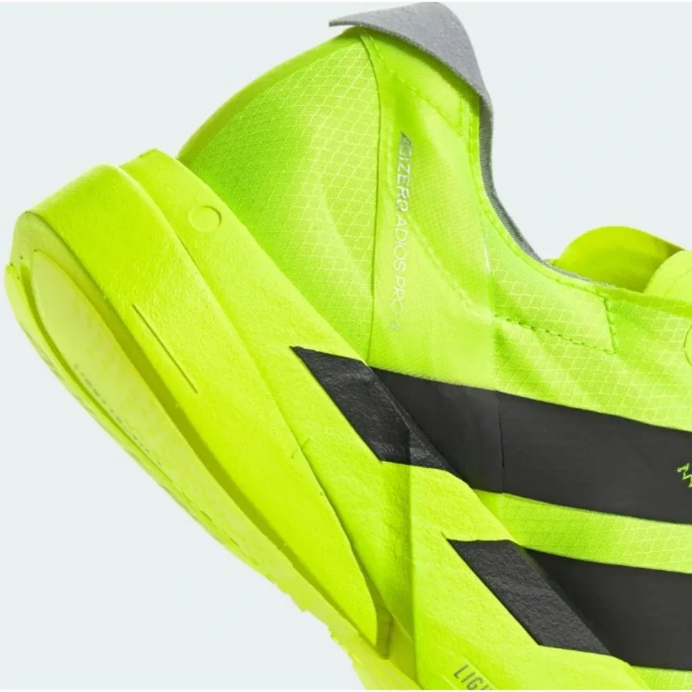 Adidas Adizero Adios Pro 4 Lucid Lemon Black JR6364 Men's Size 12 - Picture 12 of 16